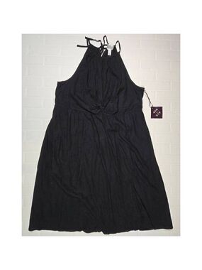 Ava & Viv Black Halter Style Dress 2X